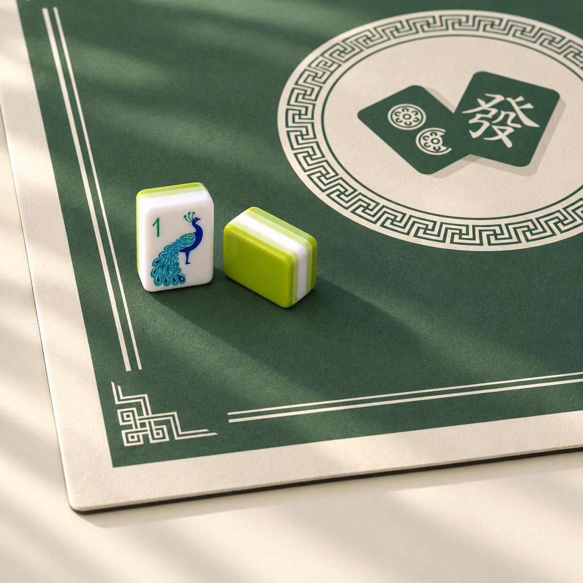 The Green Room — close view of the featured mat design. Featured design.