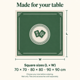 The Green Room — available mat sizes in centimetres. Featured design.