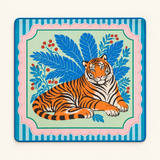 Tiger Social — mat shown from above. Featured design.