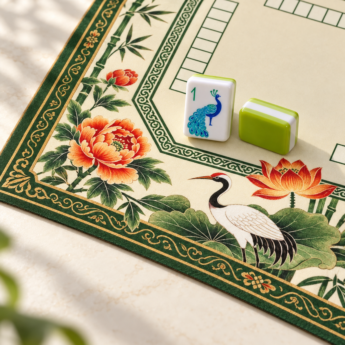 Garden Society — close view of the featured mat design. Featured design.
