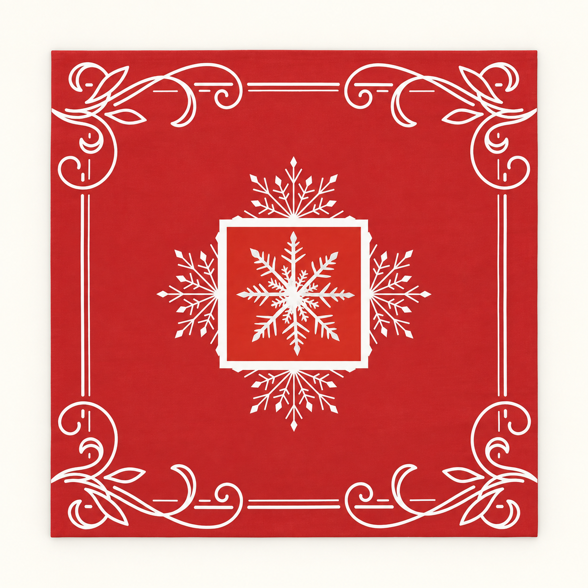 Winter Social — mat shown from above. Featured design.