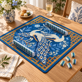 Midnight Garden — mat styled with mahjong tiles and table accessories, sold separately. Featured design.