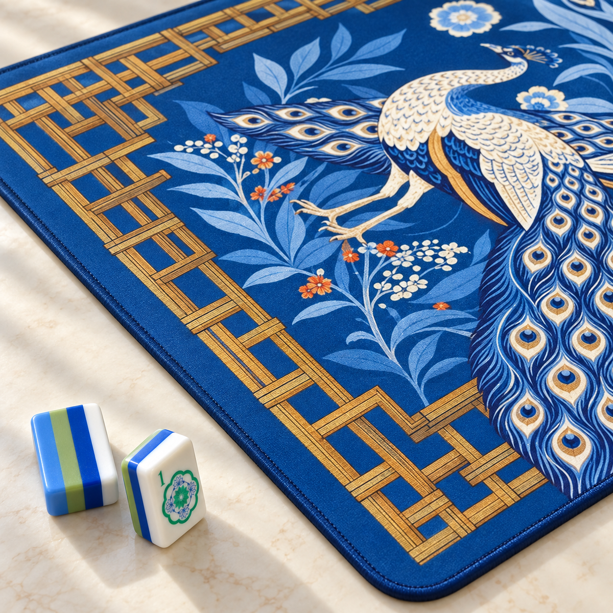 Midnight Garden — close view of the featured mat design. Featured design.
