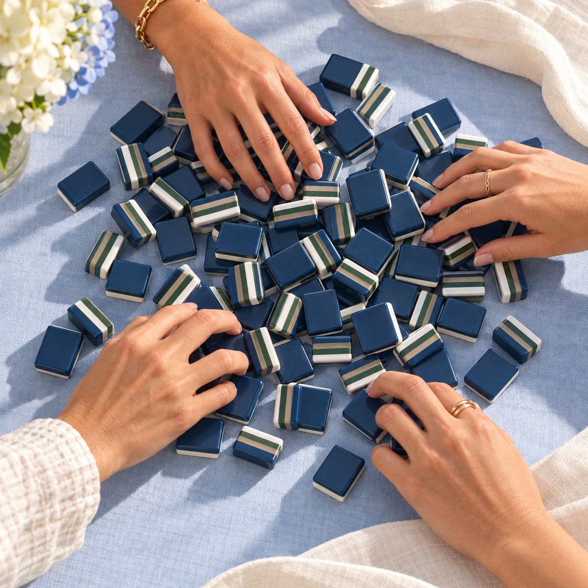 Midnight Mahj navy American mahjong acrylic tiles — product image 6