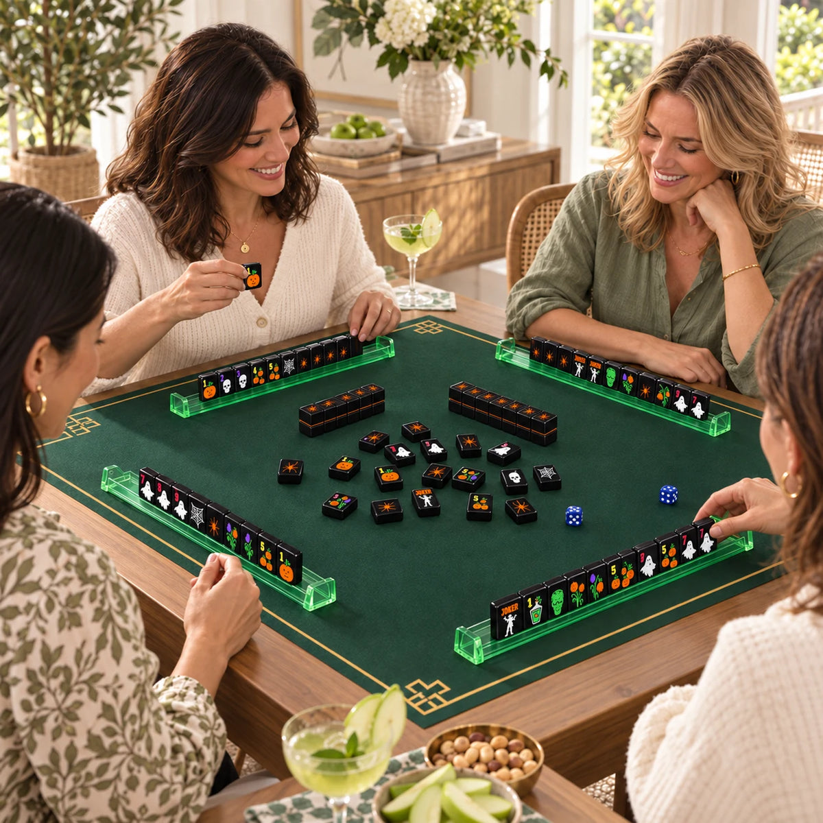 Midnight Mischief — friends sharing a game of mahjong