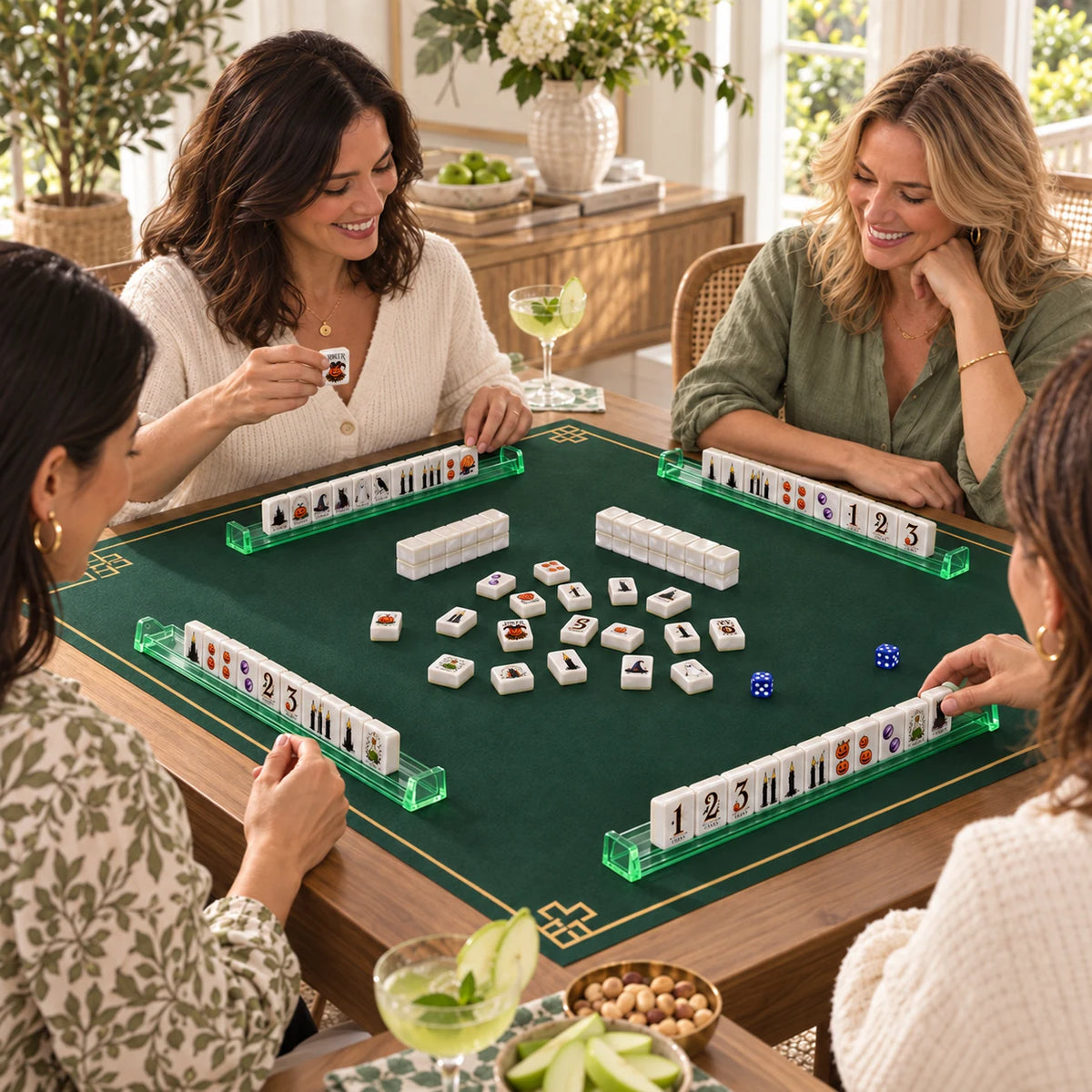 Moonlit Manor — friends sharing a game of mahjong