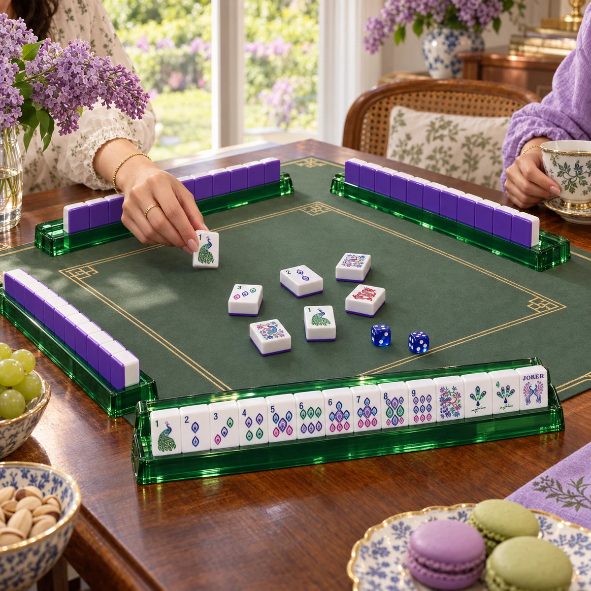 Plume mahjong kit arranged for a game with friends