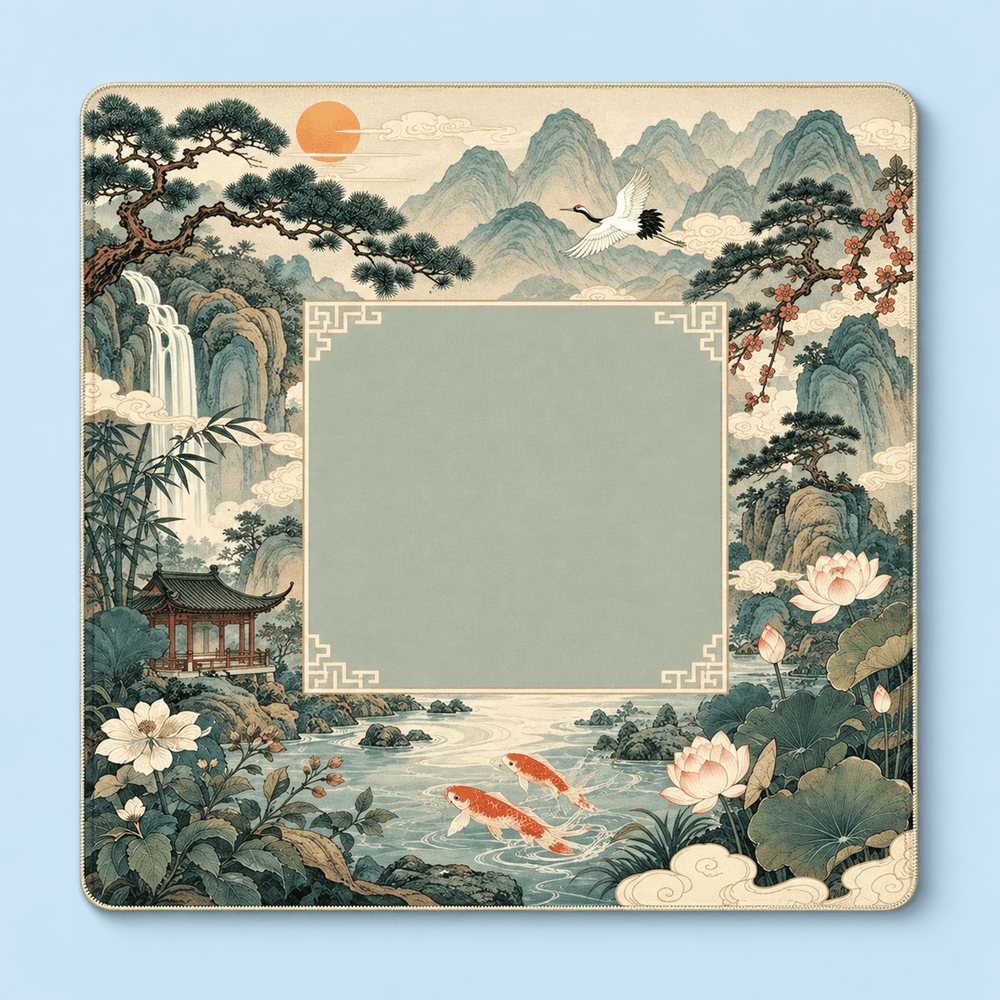 Lotus Reverie — Koi & Lotus Mahjong Mat