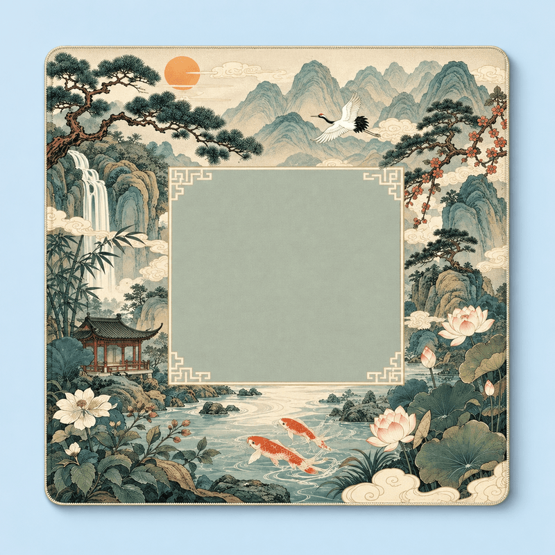 Lotus Reverie — Koi & Lotus Mahjong Mat
