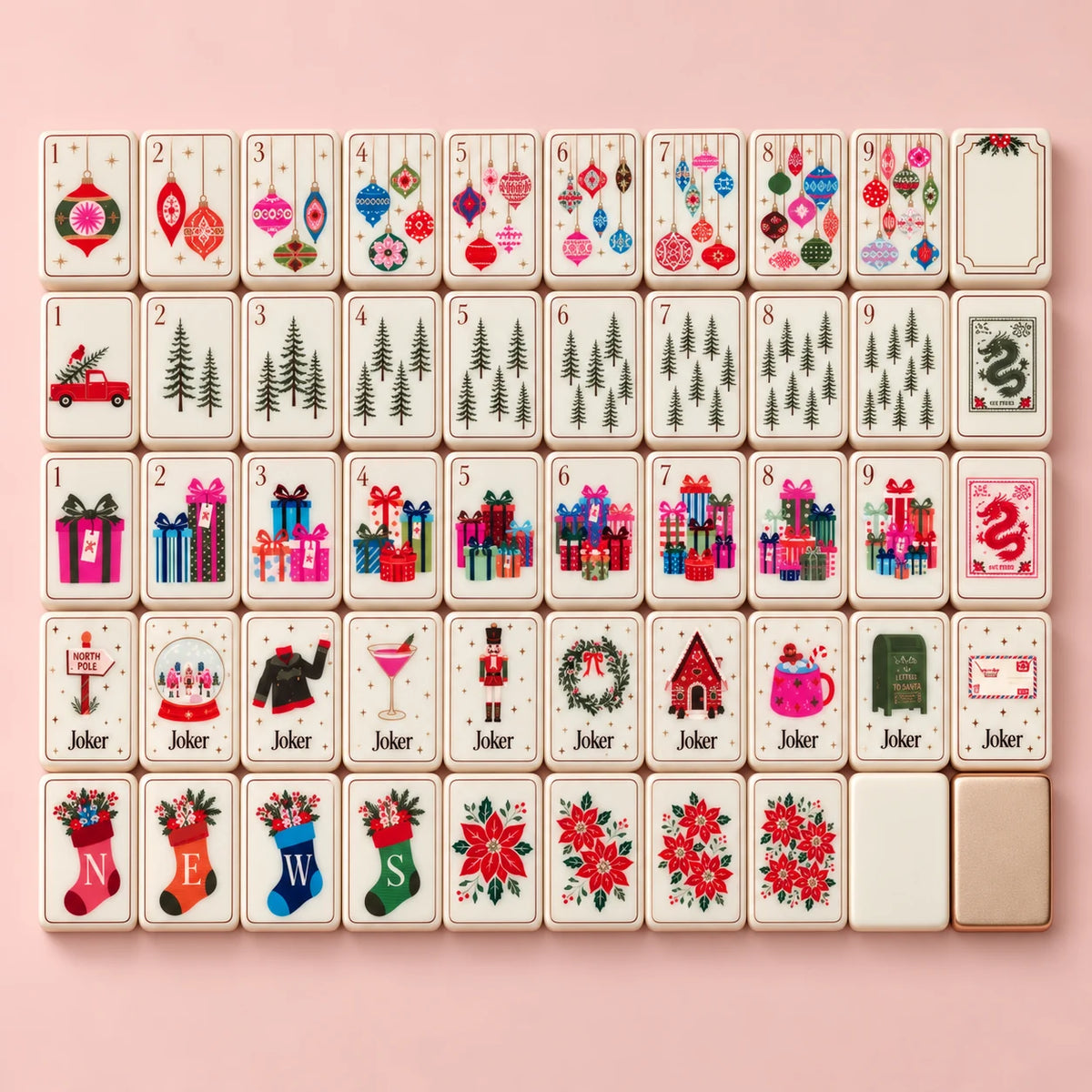 Noel Club mahjong tile designs — studio packshot