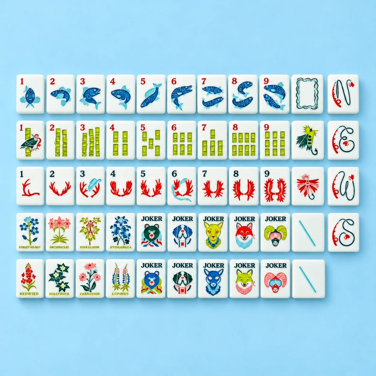 Ocean Parade mahjong tile designs — studio packshot