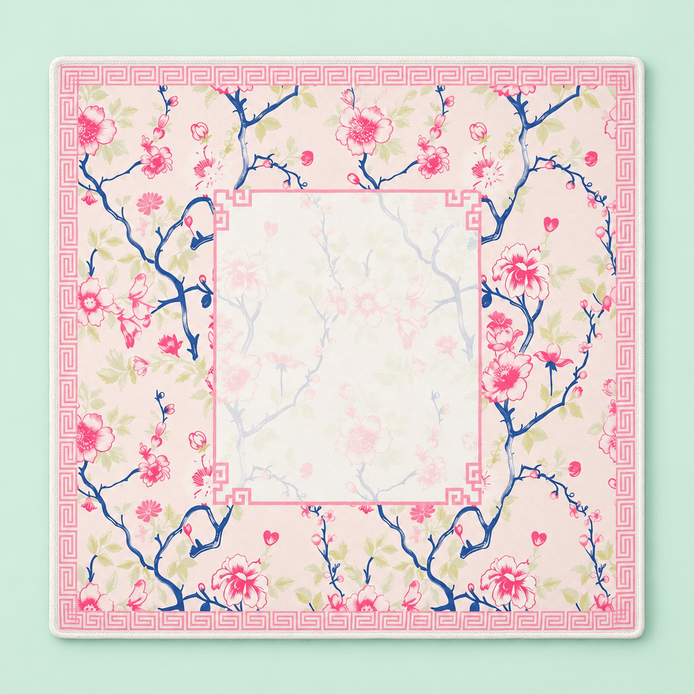Petal Hour — Pink or Blue Mahjong Mat