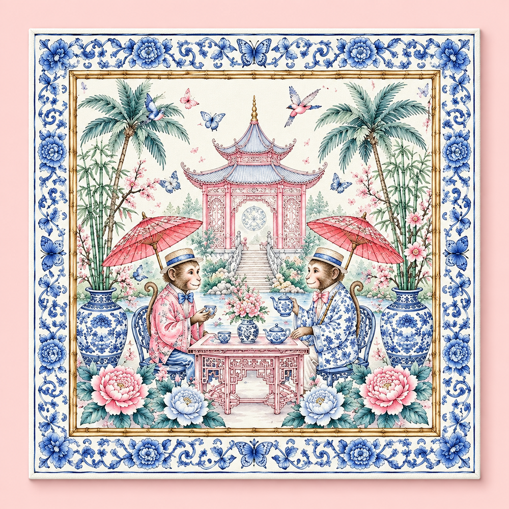 Porcelain Social — Decorative Mahjong Mat