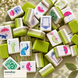 Appletini apple green american mahjong tiles — styled product view