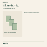 Appletini apple green american mahjong tiles — contents schematic