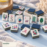 Midnight Mahj navy american mahjong tiles — alternate product view