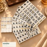 Noir & Gold black gold american mahjong tiles — styled product view