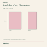 Petite — Blush pink mini chinese mahjong set — tile details