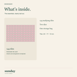 Petite — Blush pink mini chinese mahjong set — contents schematic