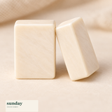 Petite — Milk white mini chinese mahjong set — tile close-up