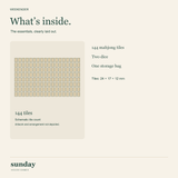 Petite — Milk white mini chinese mahjong set — contents schematic