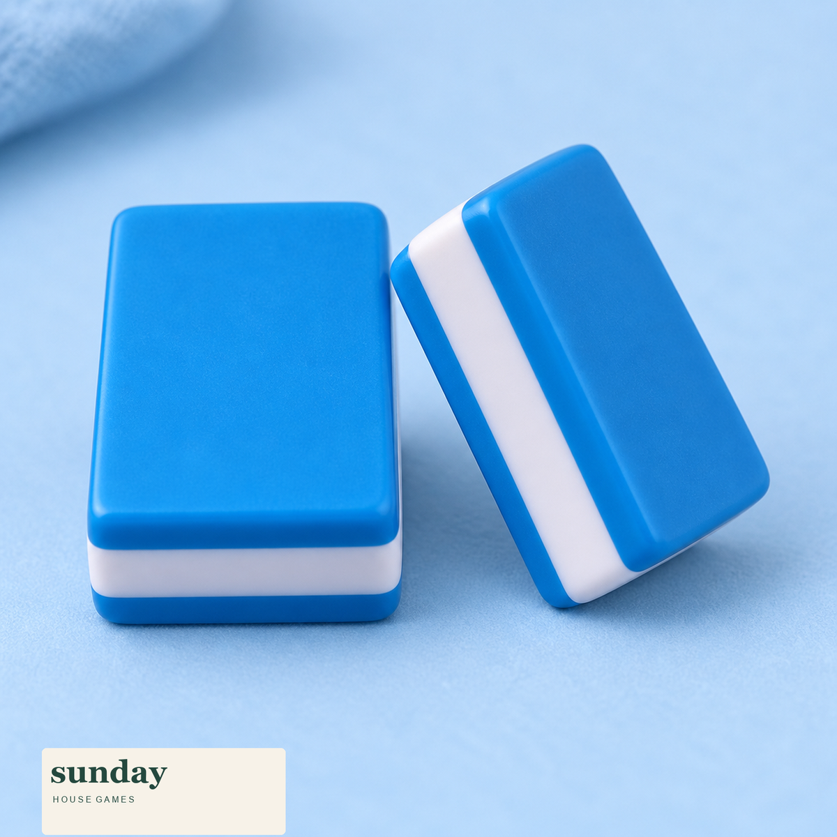 Pocket Party — Blue blue mini chinese mahjong set — tile close-up