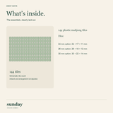 Pocket Party — Green green mini chinese mahjong set — contents schematic