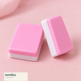 Pocket Party — Rose pink mini chinese mahjong set — tile close-up