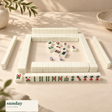 Pocket Party — White white mini chinese mahjong set — styled product view