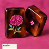 Tortoise Social tortoiseshell american mahjong tiles — tile close-up