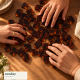 Tortoise Social tortoiseshell american mahjong tiles — hands with tiles