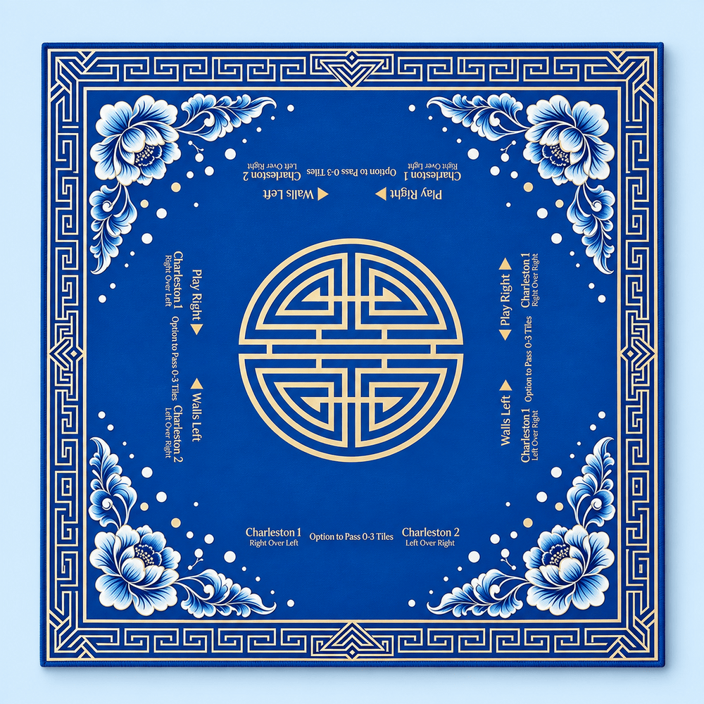 The Cobalt Edit — Decorative Mahjong Mat