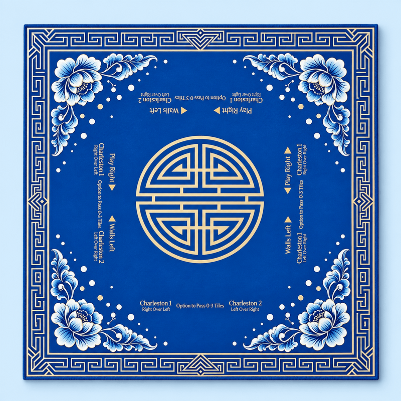 The Cobalt Edit — Decorative Mahjong Mat