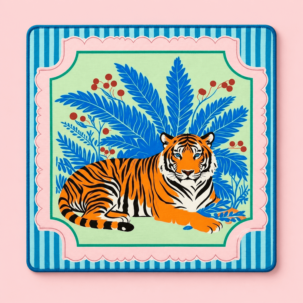 Tiger Social — Patterned Mahjong Mat