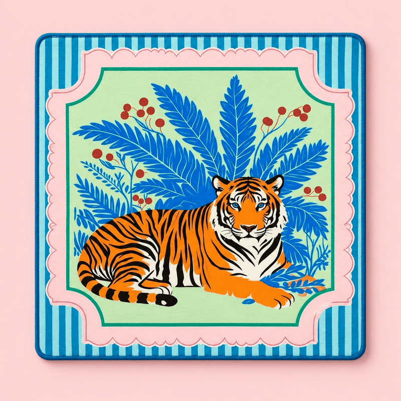 Tiger Social — Patterned Mahjong Mat