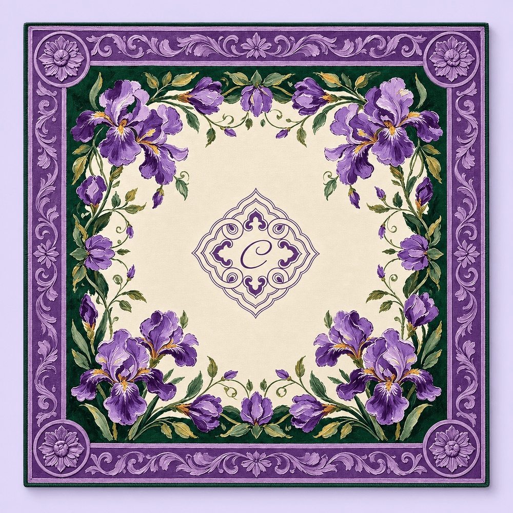 Violet Hour II — Ornamental Mahjong Mat