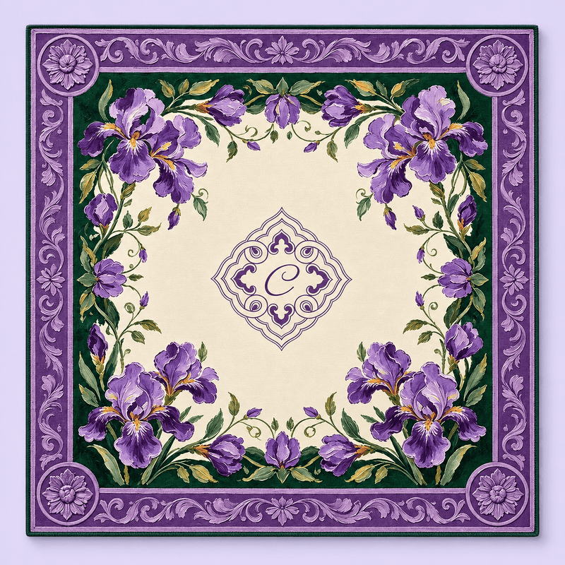 Violet Hour II — Ornamental Mahjong Mat