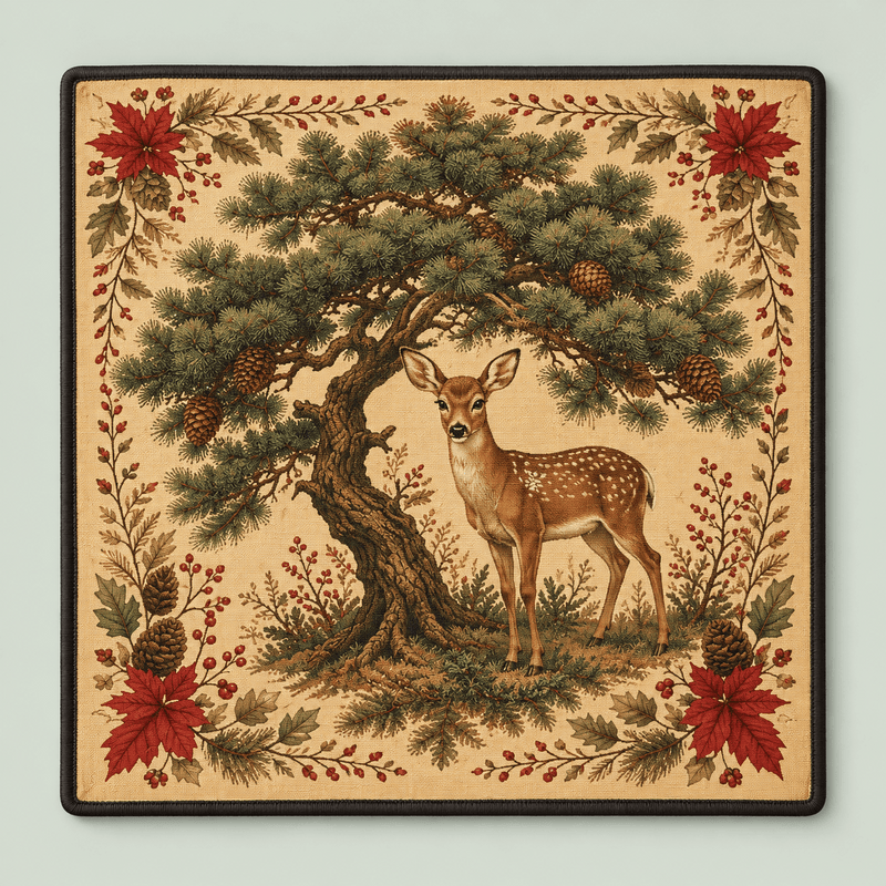 Woodland Social — Patterned Mahjong Mat
